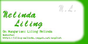 melinda liling business card